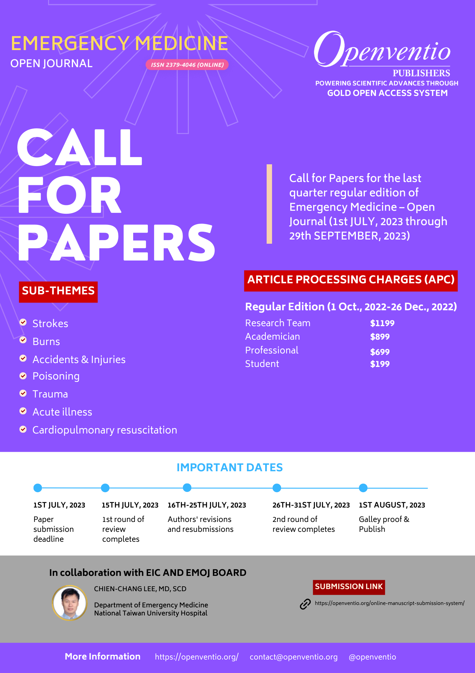 EMOJ 2nd Quarter Call For Papers Poster