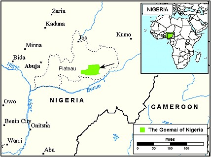 Map of Nigeria Showing the Study Area