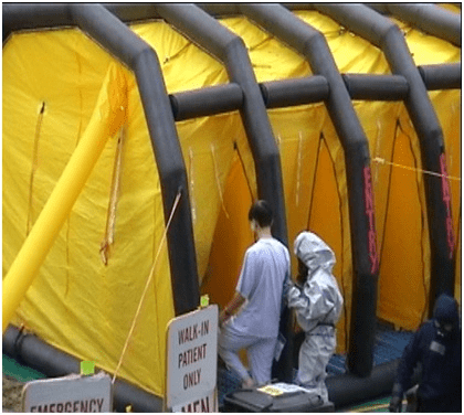 Commercial Mobile Decontamination Shower for Ambulatory Casualties