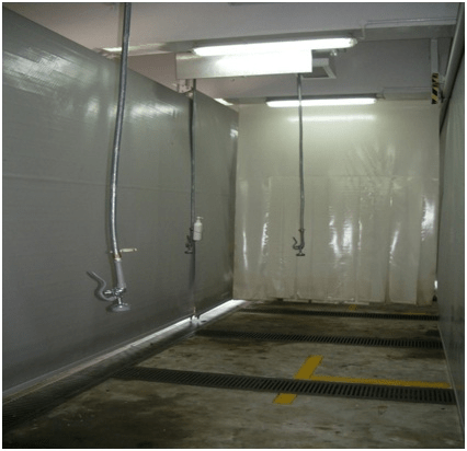 View from the Trolley Shower Lane within the Hospital Decontamination Station