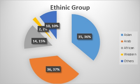 Distribution of Participants According to Ethnic Group