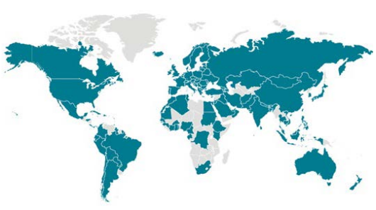 Global Cases of COVID-19. From WHO - as of March 14, 2020