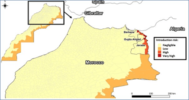 Figure 11. Risk Map for the Introduction of Ruminant Diseases at Borders